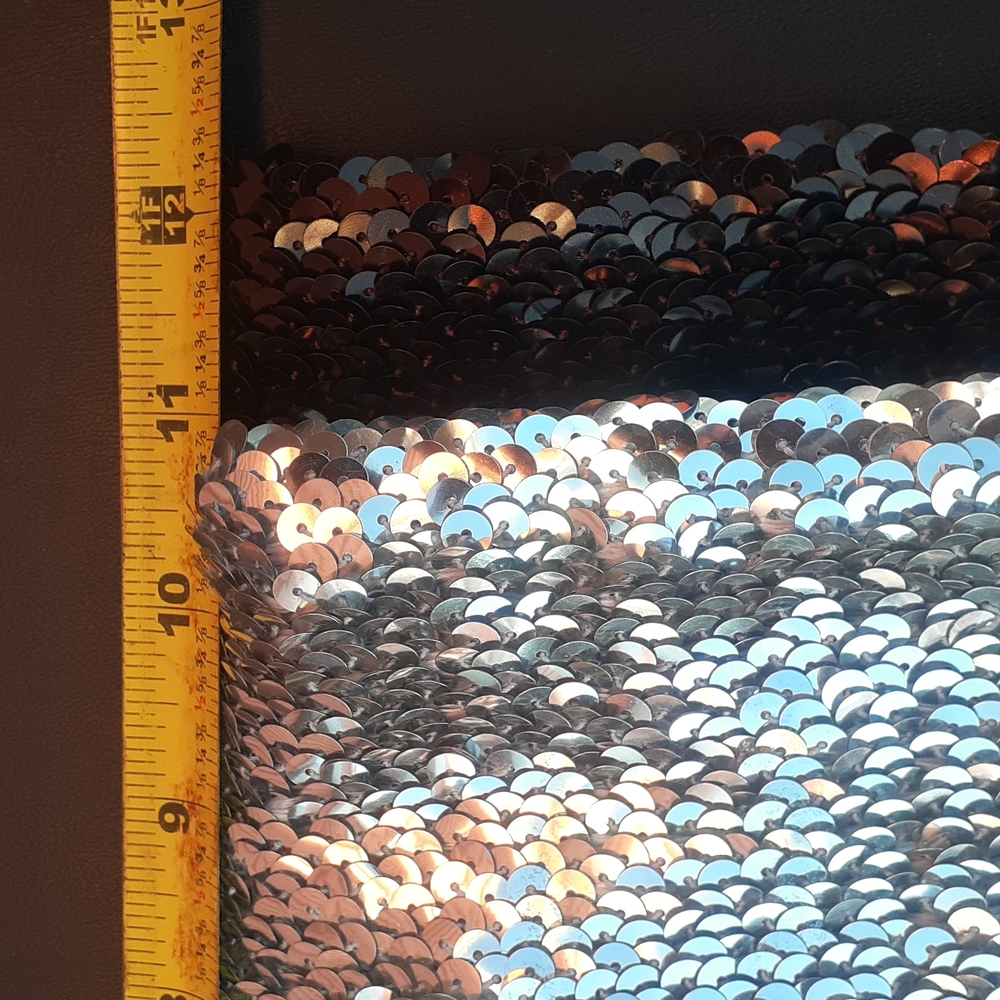 NOA 2 Silver & Brown Sequined Bustier Vintage Tube Top size S / M - Picture 7 of 7
